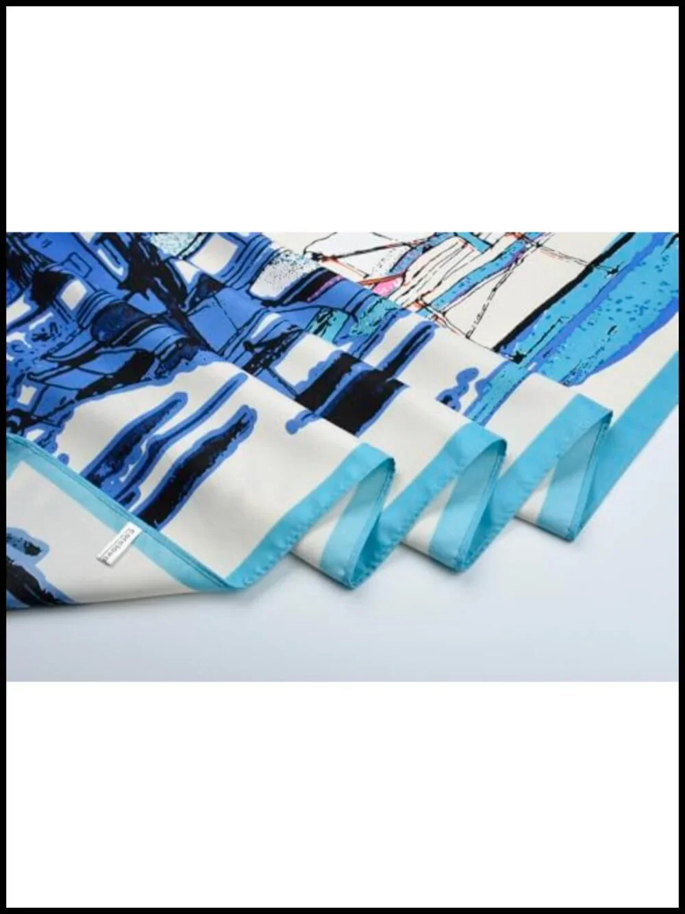 Oversized Silk-Feel Satin Square Scarf for Hair Wrap Headband Bandana